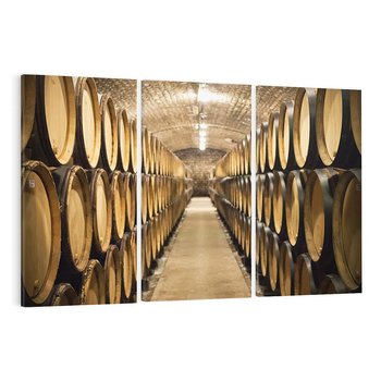 Obraz na płótnie 120x80 - Winniczka - winnica, beczki