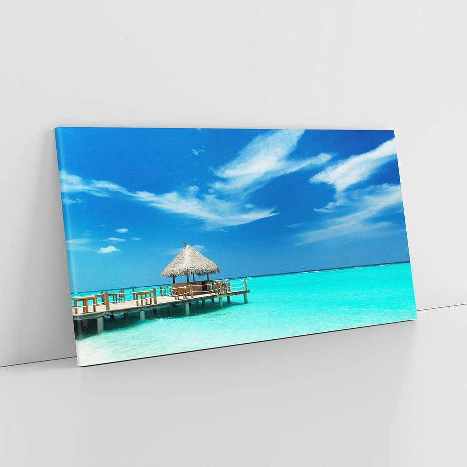 Obraz na płótnie 120x60 - Magia tropikalnego molo - tropiki, ocean