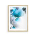 Plakat w ramie 30x40 - Marmur złotą akwarelą - marmur, akwarela - rama drewno