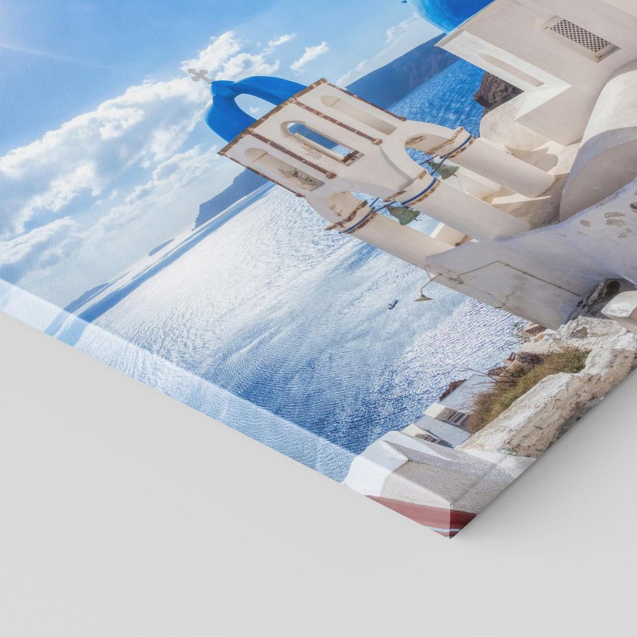 Obraz na płótnie 60x60 - Uroki Santorini we Włoszech - Santorini, Włochy