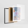 Plakat w ramie 30x40 - Migocące Pastelowe Spektrum - abstrakcyjne akwarelowe plamy, pastele - rama czarna