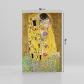 Obraz na płótnie 50x70 - "Pocałunek" (1907–1908) Gustav Klimt - Reprodukcja - reprodukcja, obraz na płótnie