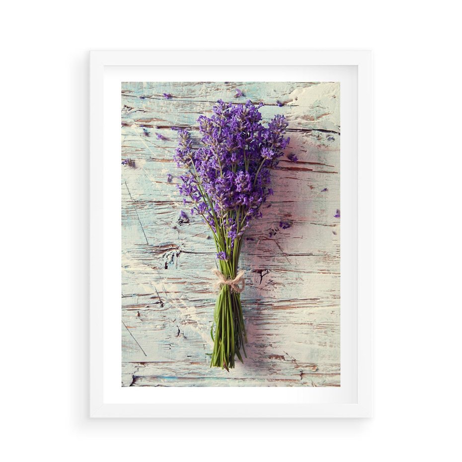 Plakat w ramie 50x70 - Kwiatowy bukiet pełen piękna - bukiet, kwiaty - rama biała