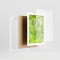 Plakat w ramie 30x40 - Zielone liście natury - liści, zieleń - rama biała