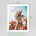 Plakat bez ramy 40x50 - Plażowa Idylla z Palmami - palmy, rajska plaża