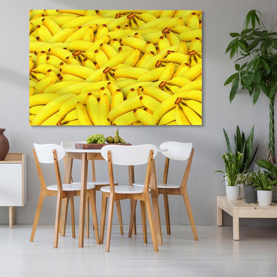 Obraz na płótnie 120x80 - Banany Owocowy Uśmiech - banany, owoce