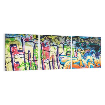 Obraz na płótnie 150x50 - Kolorowy wyraz - graffiti