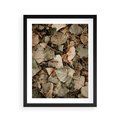Plakat w ramie 40x50 - Magia Jesiennych Liści - liście, suche liście - rama czarna