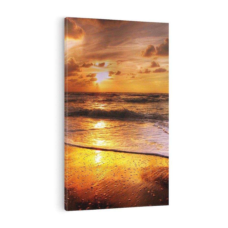 Obraz na płótnie 80x120 - Tropikalna wyspa nad oceanem - zachód, słońca