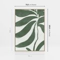 Obraz w ramie 70x100 - Zieleń Wewnętrznego Spokoju - zielony plakat, roślinne inspiracje - rama drewno