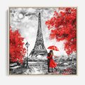 Obraz w ramie 50x50 - Paryż Wieża - Paryż, Wieża - rama drewno