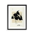 Plakat w ramie 30x40 - Ekspresja w szkicowanych kształtach - kwiaty, typografia - rama czarna
