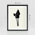 Plakat w ramie 40x50 - Elegancja Palm - nowoczesna sztuka, minimalistyczny styl - rama czarna