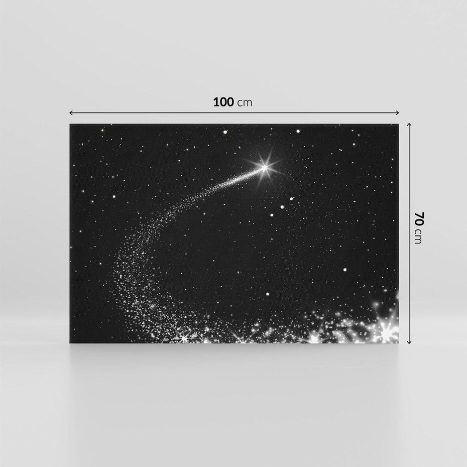 Obraz na płótnie 100x70 - Kometa wśród gwiazd - kometa, gwiazdy