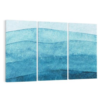 Obraz na płótnie 120x80 - Kolorowe fale akwareli - akwarela, fale