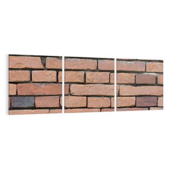 Obraz na płótnie 90x30 - Mur cegieł: industrialny urok - cegły, mur