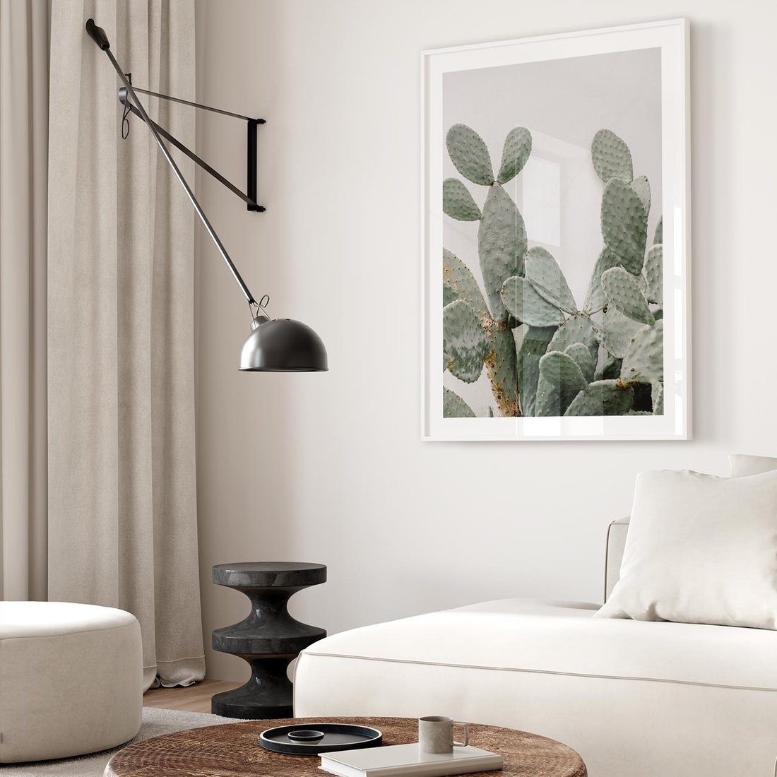 Plakat bez ramy 21x30 - Imponujący Kaktus - duży kaktus, opuncja