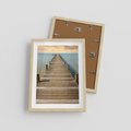 Plakat w ramie 30x40 - Pomost ku morzu - pomost, morze - rama drewno