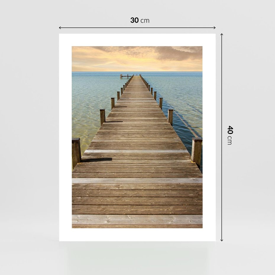 Plakat bez ramy 30x40 - Pomost ku morzu - pomost, morze