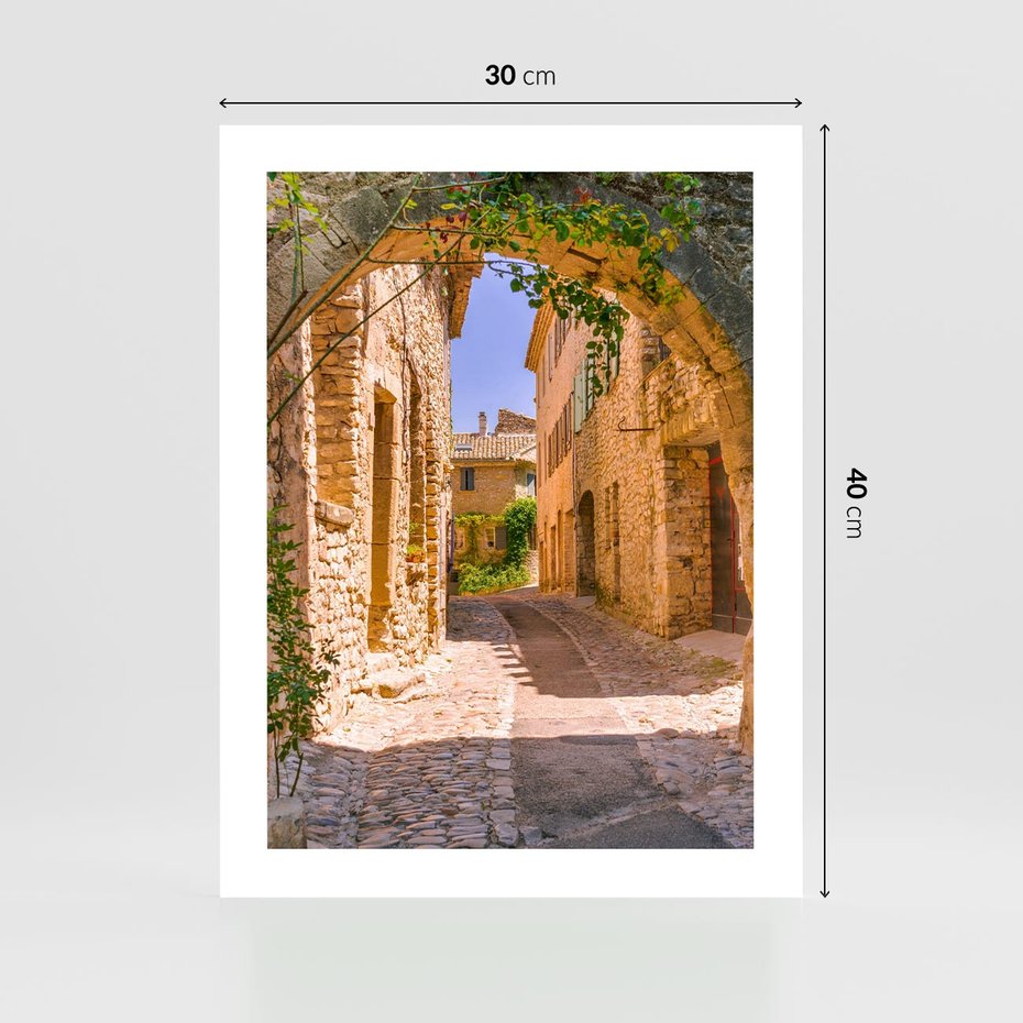 Plakat bez ramy 30x40 - Malownicza uliczka w perspektywie - uliczka, perspektywa