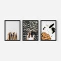 Zestaw obrazy w ramie 50x70 galeria - Moda, fashion, brąz, boho - rama czarna