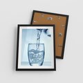 Plakat w ramie 40x50 - Chłodząca szklanka wody - szklanka, wody - rama czarna