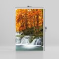 Obraz na płótnie 80x120 - Jesienny wodospad w lesie - jesień, wodospad