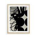 Plakat w ramie 50x70 - Modernistyczne Refleksje - abstrakcja, mroczny klimat - rama drewno