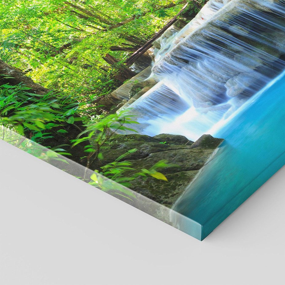 Obraz na płótnie 100x70 - Tajemniczy wodospad w tajskim lesie - Tajlandia, wodospad