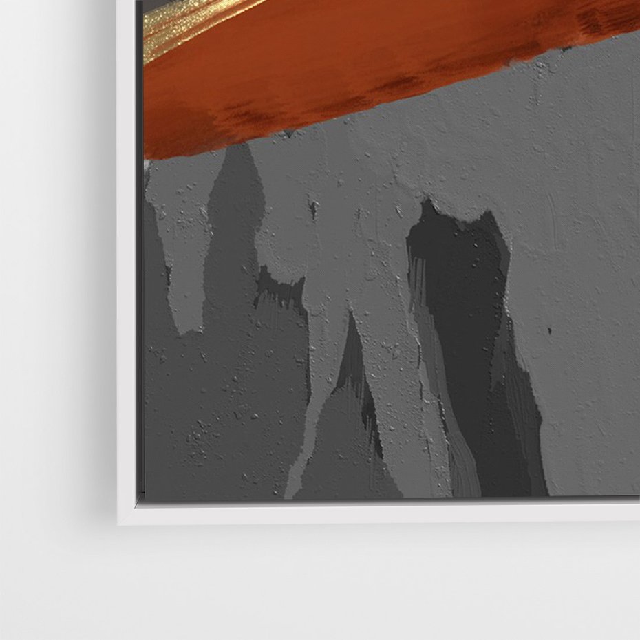 Obraz w ramie 80x120 - Abstrakcyjna impresja - abstrakcja, nowoczesny - rama biała