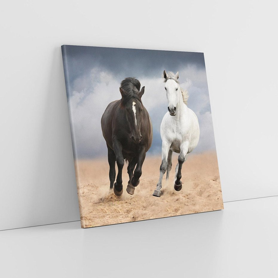 Obraz na płótnie 30x30 - Siła koni w galopie - konie, galop