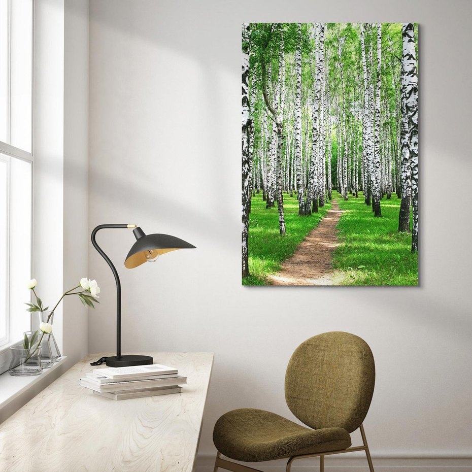 Obraz na płótnie 70x100 - Bajkowy las pełen brzóz - las, brzozy