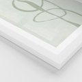 Plakat w ramie 50x70 - Zieleń Wewnętrznej Harmonii - zielona abstrakcja, zgaszona zieleń - rama biała