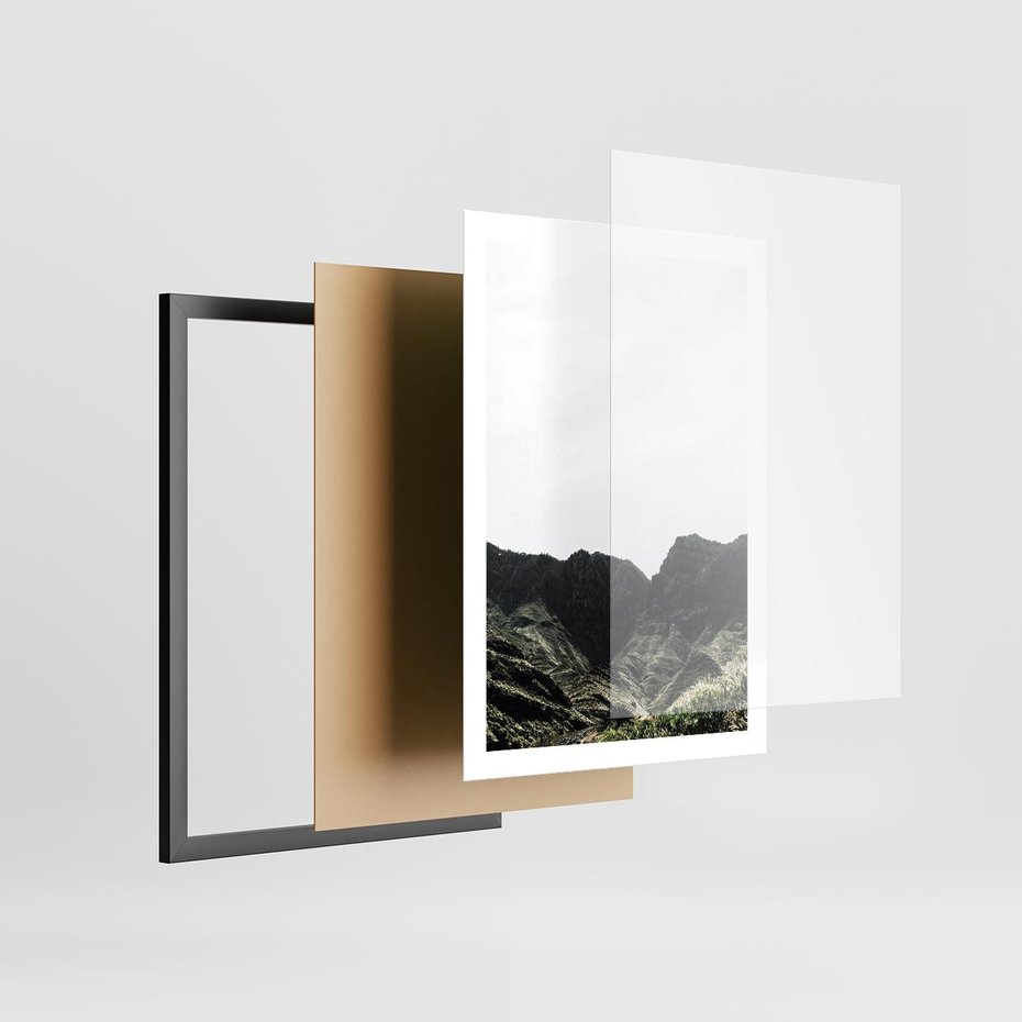 Plakat w ramie 50x70 - Górska Potęga - górski krajobraz, góry - rama czarna