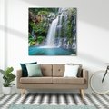 Obraz na płótnie 70x70 - Tropikalny Wodospad - wodospad, tropikalny