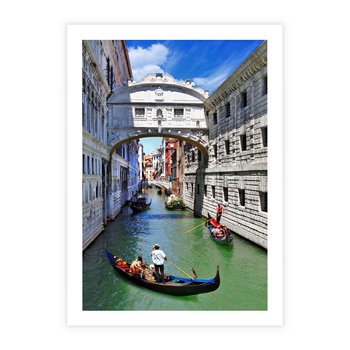 Plakat bez ramy 21x30 - Romantyczna gondola w Wenecji - Wenecja, gondola