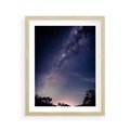 Plakat w ramie 40x50 - Gwiaździste Ujęcie - gwiaździste niebo, noc - rama drewno