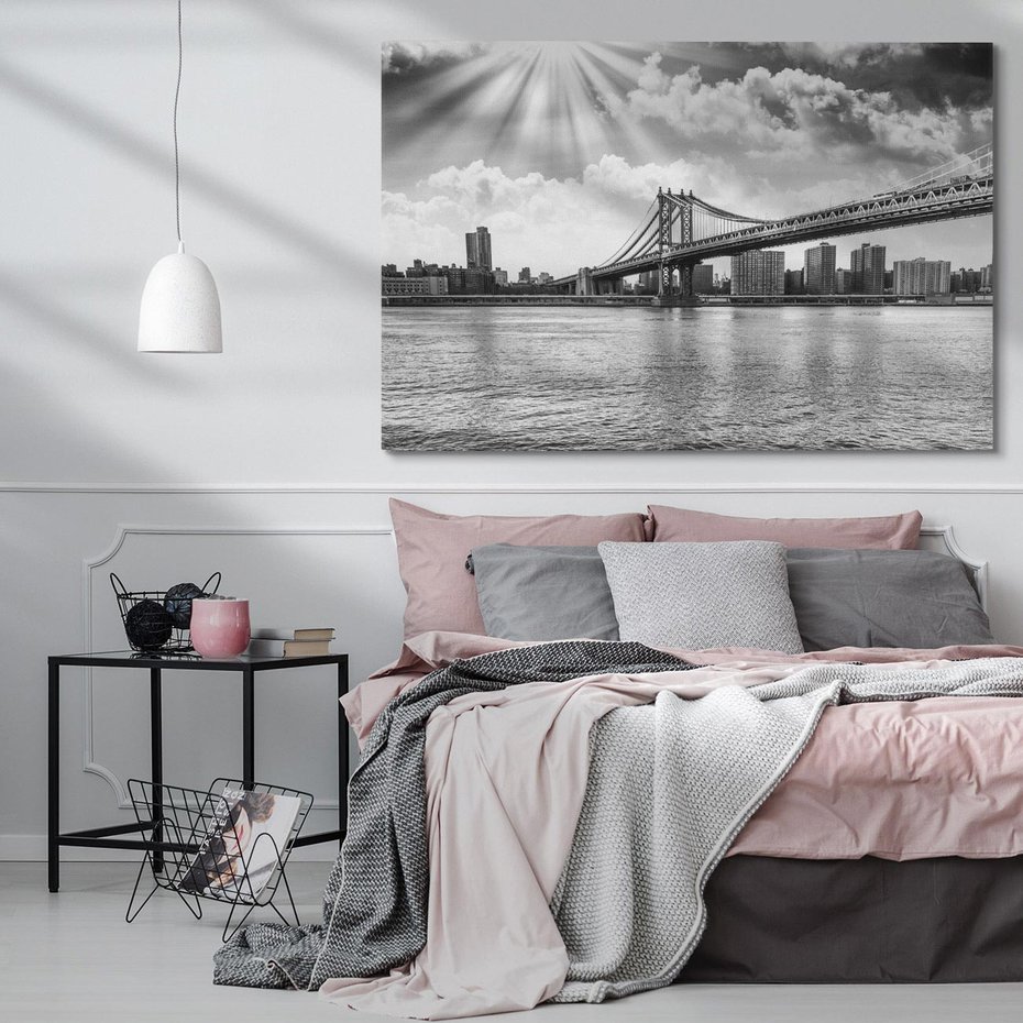 Obraz na płótnie 70x50 - Most w Mieście - most, miasto