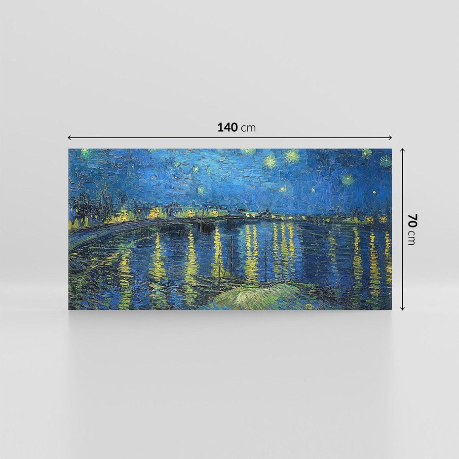 Obraz na płótnie 140x70 - "Starry Night Over the Rhone" (1888) Vincent van Gogh - Reprodukcja - reprodukcja, obraz na płótnie