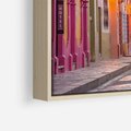Obraz w ramie 100x70 - W stronę marzycielskich horyzontów - włoska uliczka, wieczór - rama drewno