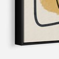 Obraz w ramie 70x100 - Rozkwitające Formy - abstrakcyjne nieregularne kształty, minimalistyczny plakat - rama czarna