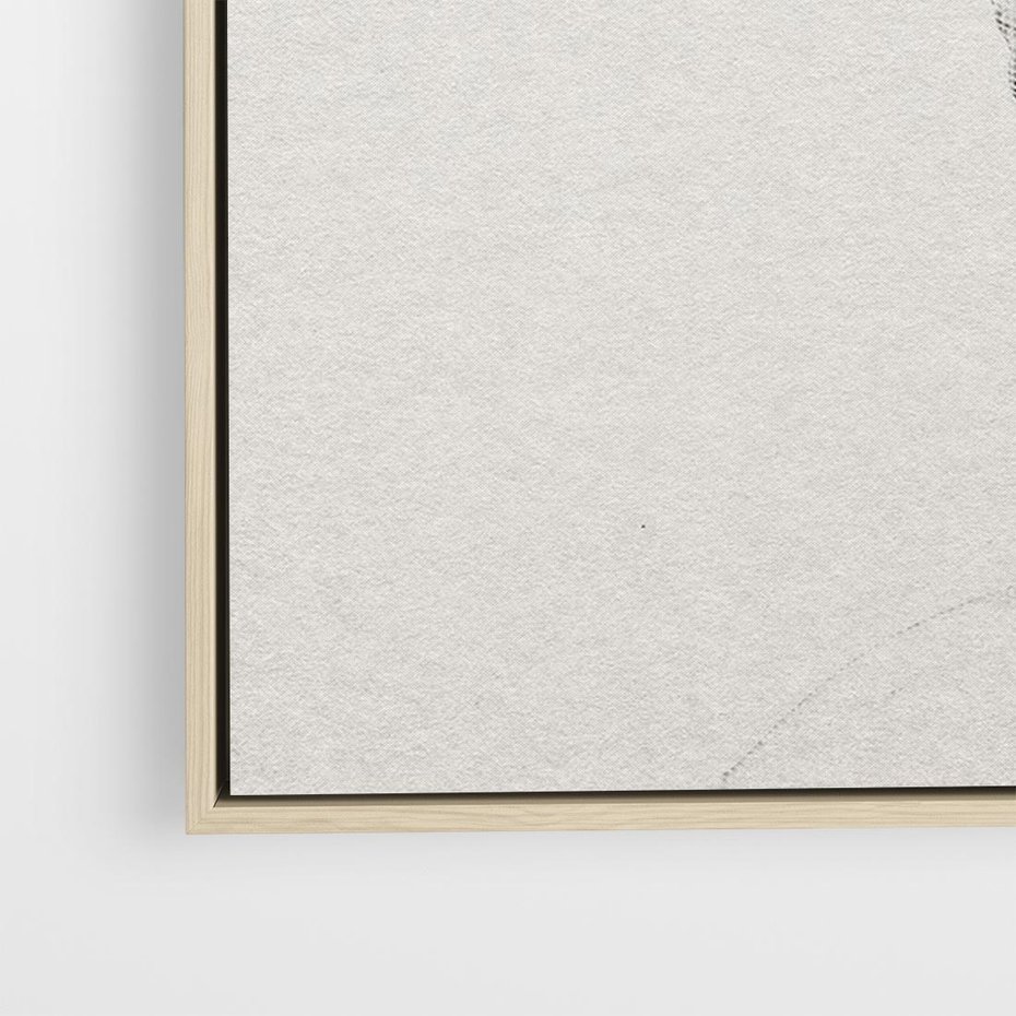 Obraz w ramie 70x50 - Szarość w Kamieniu - monochromatyczna marmurowa rzeźba, odcienie szarości - rama drewno