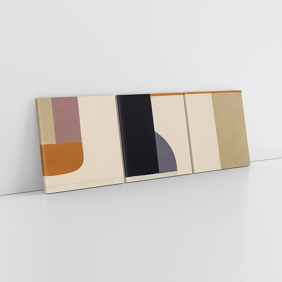 Obraz na płótnie 120x40 - Nowoczesne Brązy - geometryszne pasy, nowoczesny styl