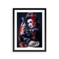 Plakat w ramie 30x40 - Elegancka japońska gejsza - japońska, gejsza - rama czarna