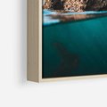 Obraz w ramie 100x70 - Tajemnicza Podwodna Kraina - fotografia, podwodna jaskinia - rama drewno