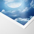 Plakat bez ramy 21x30 - Księżycowe Chmury - księżyc, chmury
