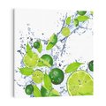 Obraz na płótnie 50x50 - Cytrusowa Świeżość - limonki, cytryny