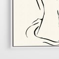 Obraz w ramie 50x50 - Migotliwa Symfonia - kobieta akt, minimalizm - rama biała