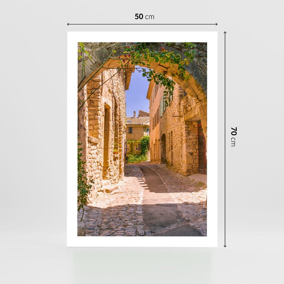 Plakat bez ramy 50x70 - Malownicza uliczka w perspektywie - uliczka, perspektywa