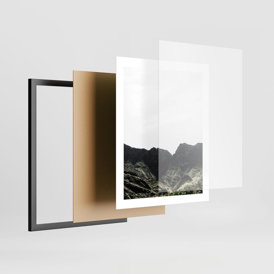 Plakat w ramie 40x50 - Górska Potęga - górski krajobraz, góry - rama czarna